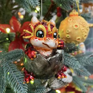 Елочная игрушка Дракон в яйце