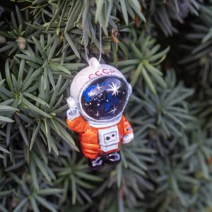Елочная игрушка Космонавт Привет