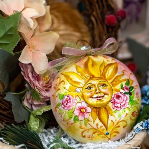 Елочная игрушка Масленичное солнышко весеннее