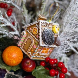 Елочная игрушка пряничный домик