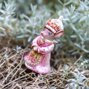 Елочная игрушка Мышка в платьице