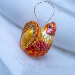 Елочная игрушка Залотая Курочка