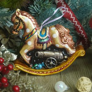 Елочная игрушка Лошадка качалка