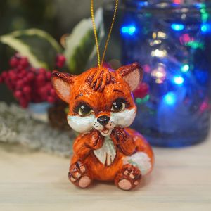 Елочная игрушка Лисенок мальчик