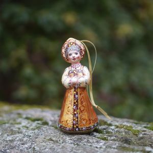 Елочная игрушка Снегурочка в сарафане