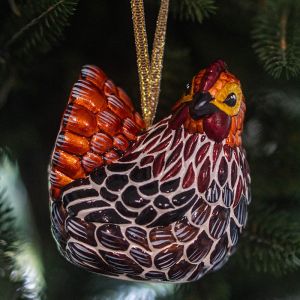 Елочная игрушка Курица