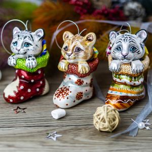 Набор елочных игрушек дикие котята