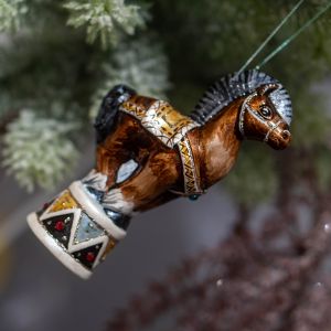 Елочная игрушка цирковая лошадка