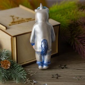 Елочная игрушка девочка в костюме единорога белая