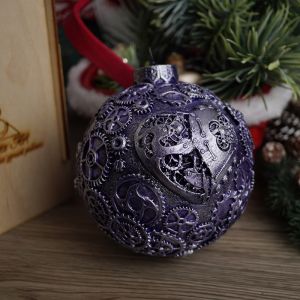 Елочная игрушка шар стимпанк сердцеЕлочная игрушка шар стимпанк сердце