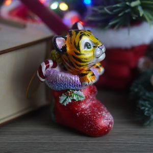 Елочная игрушка Тигр новогодний