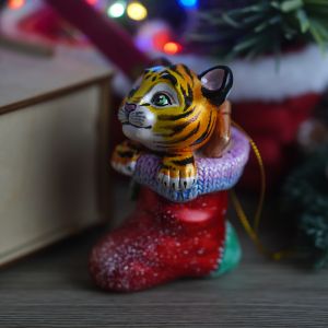 Елочная игрушка Тигр новогодний