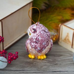 Елочная игрушка совушка с ушками