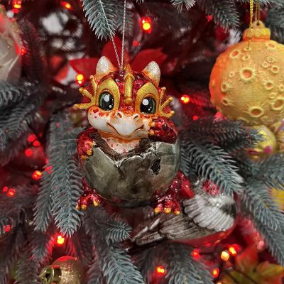 Елочная игрушка Дракон в яйце