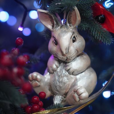 Елочная игрушка Заяц