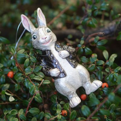 Елочная игрушка кролик в косухе