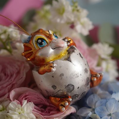 Елочная игрушка Дракон в яйце
