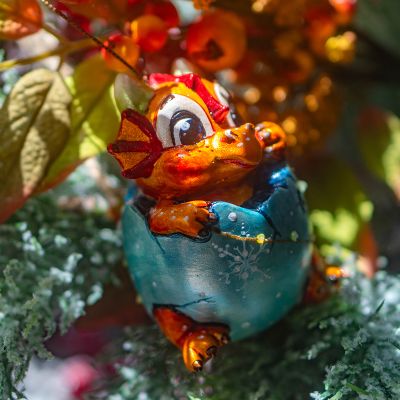 Елочная игрушка Дракон в яйце