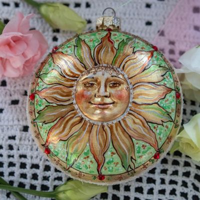 Елочная игрушка Масленичное солнышко летнее