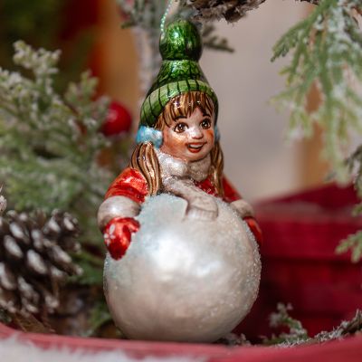 Елочная игрушка со снежком