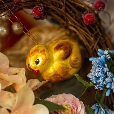 Елочная игрушка цыпленок пасхальный