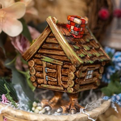 Елочная игрушка избушка на курьх ножках