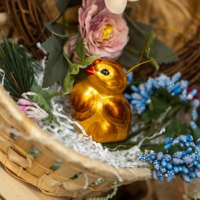 Елочная игрушка цыпленок пасхальный