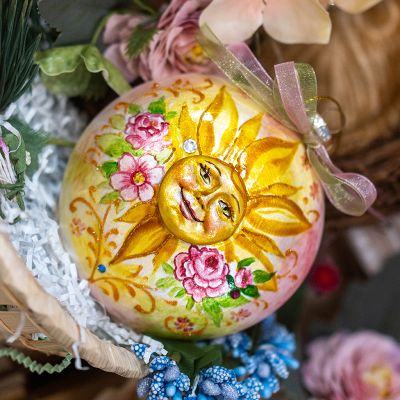 Елочная игрушка Масленичное солнышко весеннее