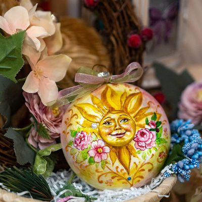 Елочная игрушка Масленичное солнышко весеннее
