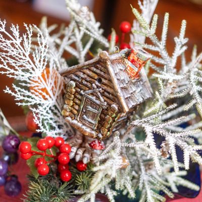 Елочная игрушка хата бабы Яги