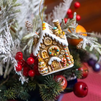 Елочная игрушка пряничный домик стимпанкЕлочная игрушка пряничный домик стимпанк