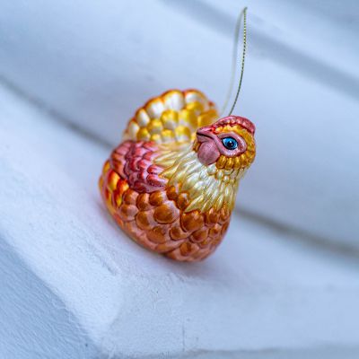 Елочная игрушка Залотая Курочка