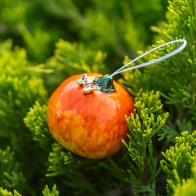 Елочная игрушка декоративная тыковка