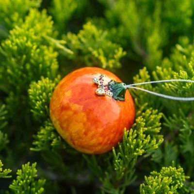 Елочная игрушка декоративная тыковка