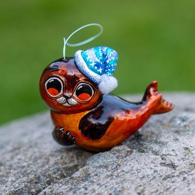 Елочная игрушка Нерпа зимняя