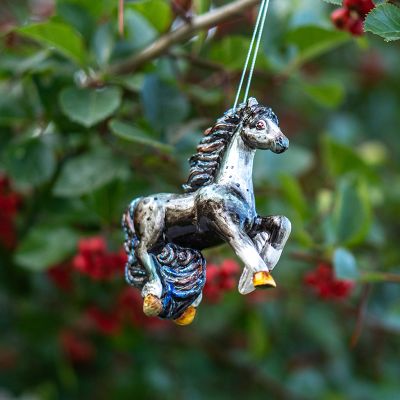 Елочная игрушка Лошадка в яблоках