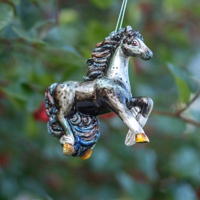 Елочная игрушка Лошадка в яблоках