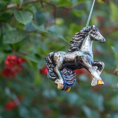 Елочная игрушка Лошадка в яблоках