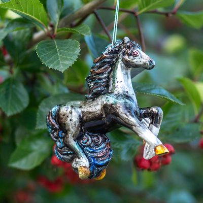 Елочная игрушка Лошадка в яблоках