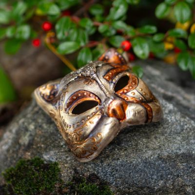 Елочная игрушка маска кота "Стимпанк"