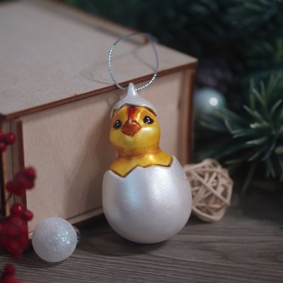 Елочная игрушка Цыпленок в яйце