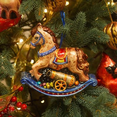 Елочная игрушка Лошадка качалка