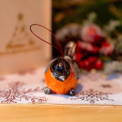 Елочная игрушка Снегирь