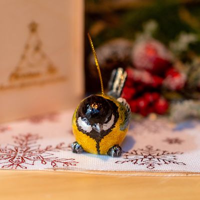 Елочная игрушка синичка