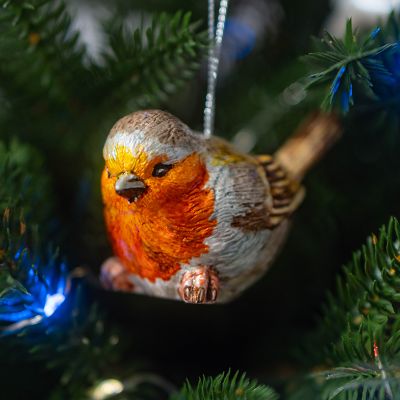 Елочная игрушка малиновка