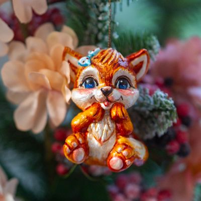 Елочная игрушка Лисенок мальчик