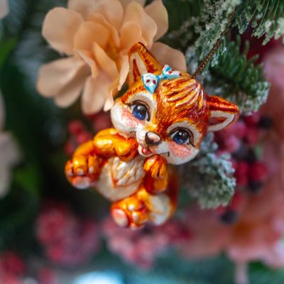 Елочная игрушка Лисенок мальчик
