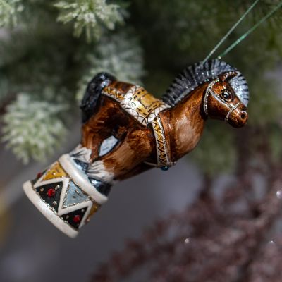 Елочная игрушка цирковая лошадка