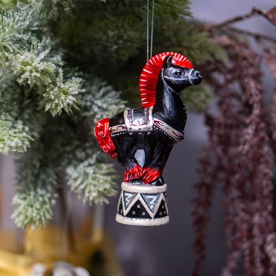 Елочная игрушка цирковая лошадка