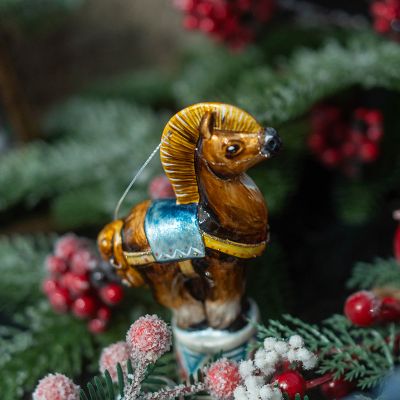 Елочная игрушка цирковая лошадка